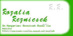 rozalia reznicsek business card